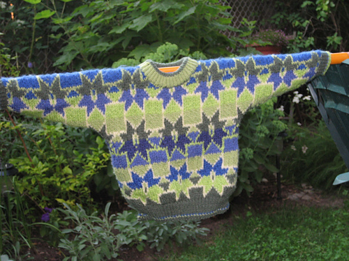 Outlined Star Child's Crew-neck Sweater