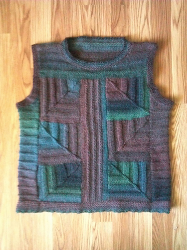 7 Mitered Blocks Pullover Vest