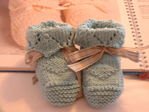 Lace & Diamond Bootees