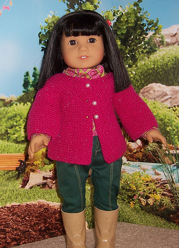 Sideways Knit Doll Cardigan photo 2