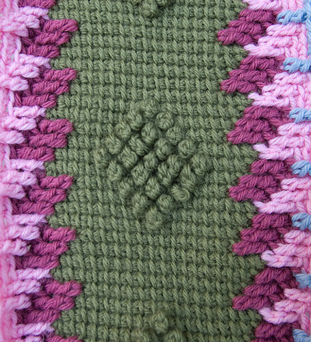 Pine Tree afghan - in progress