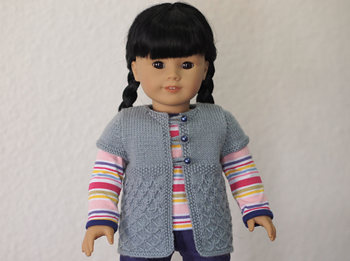 Butterfly Short Sleeve Cardigan for 18" Dolls