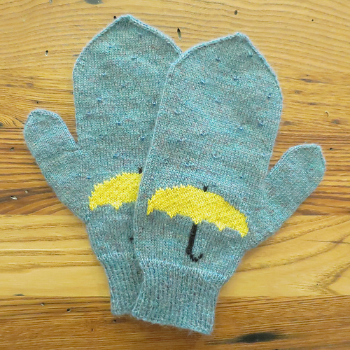 April Showers Mittens
