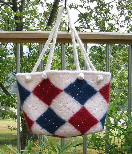 Felted Argyle Bag