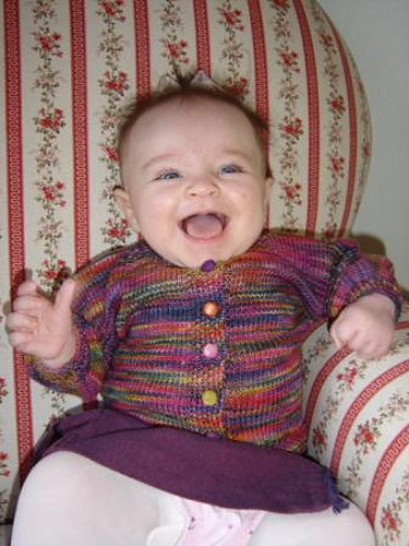 Baby Jacket with Moss Stitch Edges