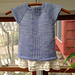 Raglan top with eyelet cables pattern