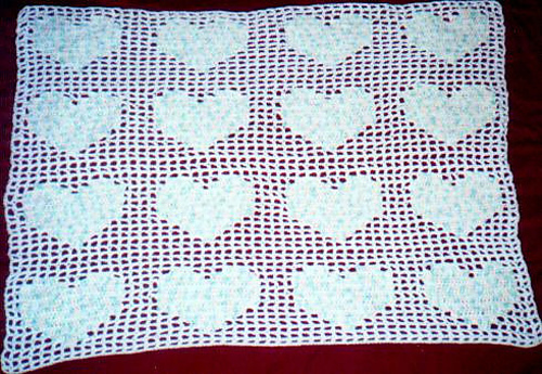 Filet Heart Afghan