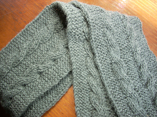 Mirror Image Cabled Scarf photo 4