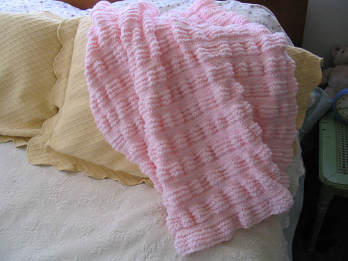 Garter Stitch Ruffles Baby Blanket