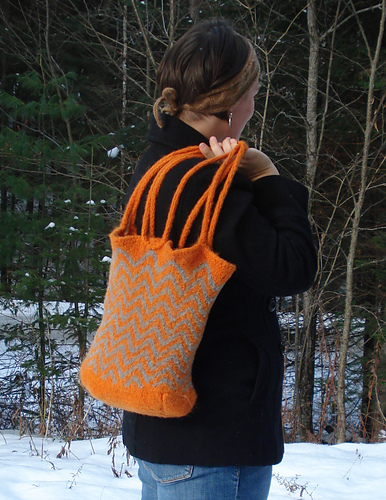 Felted Zig Zag Tote