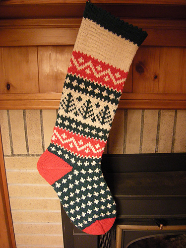 Evergreen Christmas Stocking