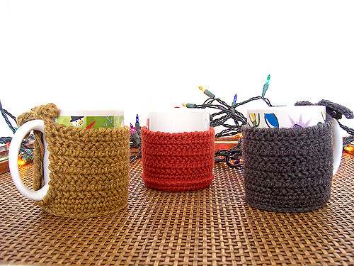 Crocheted Coffee Mug Cozy photo 1