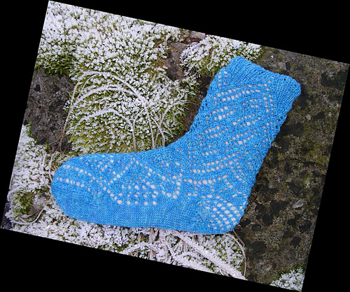 Lacy Blue Socks