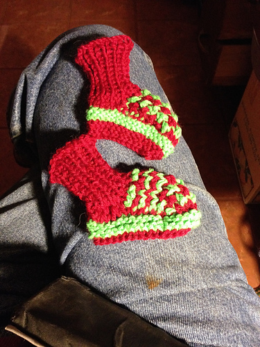 Bright Tweed Booties for Baby