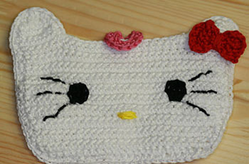 CROCHET PURSE HELLO KITTY