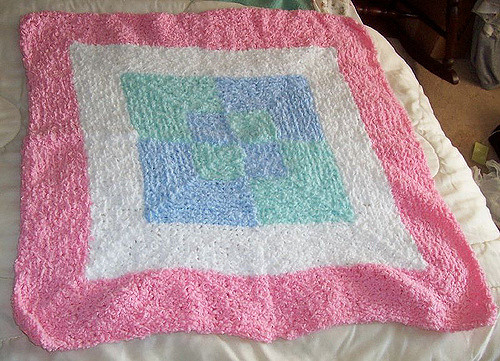 Mitered Squares Baby Blanket photo 3