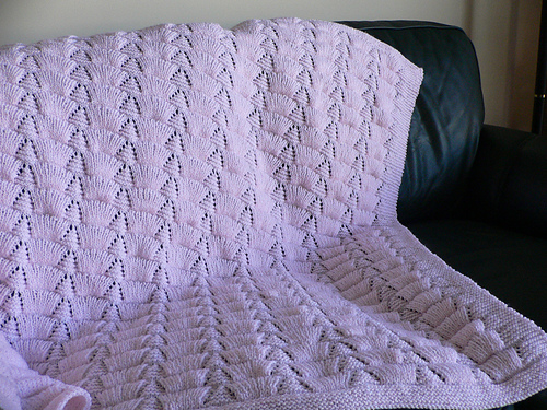 Fanned Feather Afghan for Baby