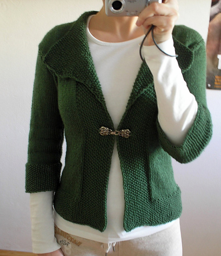 106-11 Jacket with shawl collar and moss stitch photo 3