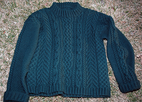 Saxony Braid Aran Sweater