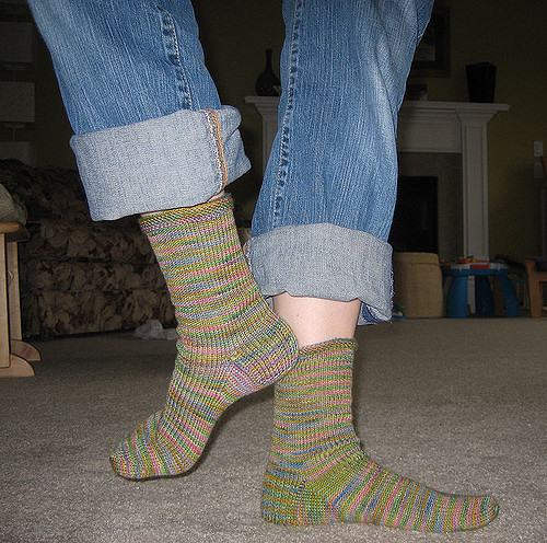Lightweight Sock on 2 Circulars