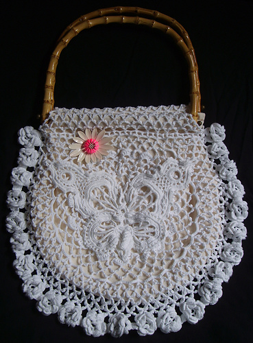 Butterfly and Rose Bag