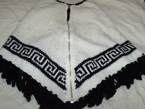 Greek Key Poncho #4
