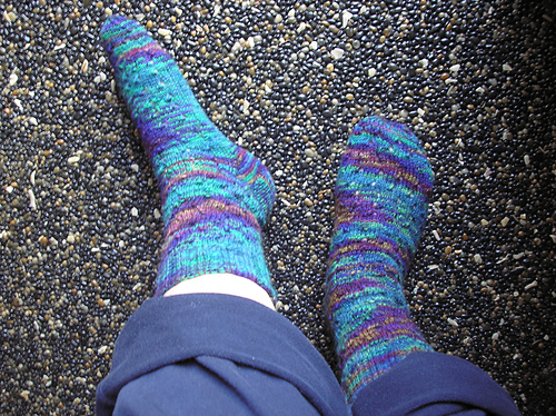 Simple Zig Zag Eyelet Socks