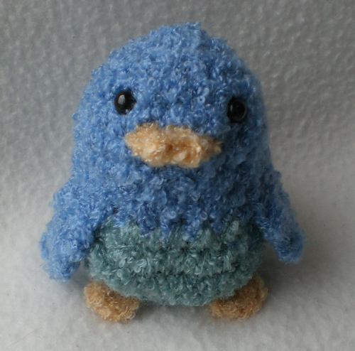 Liten amigurumi blåfugl - byraborelloFlickr
