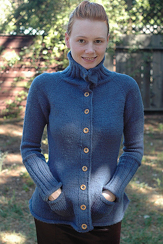 Shapely Old Lady Pocketed Cardigan