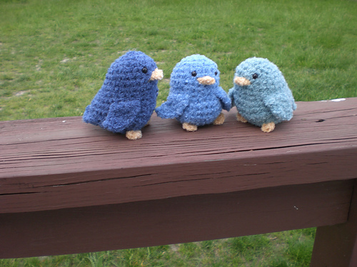Liten amigurumi blåfugl - byraborelloFlickr