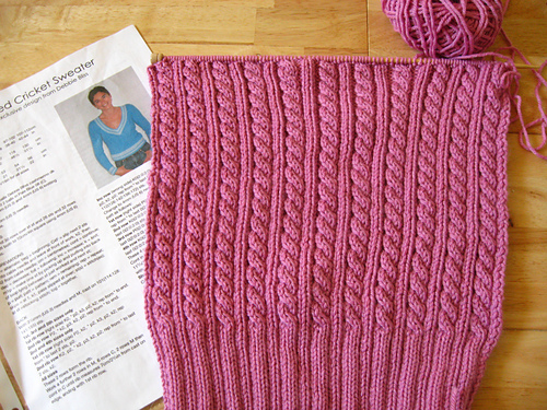 Cabled Cricket Sweater