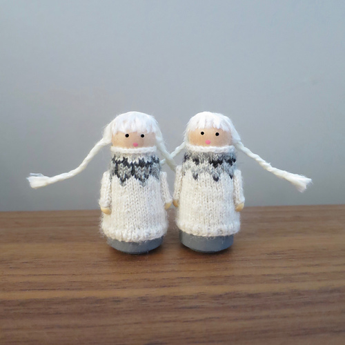 Sweater Girl Peg Dolls