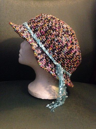 Denim Deco Ribbon Cloche