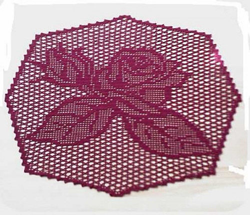 Eight-cornered rose doily / Rosendeckchen 8-eckig