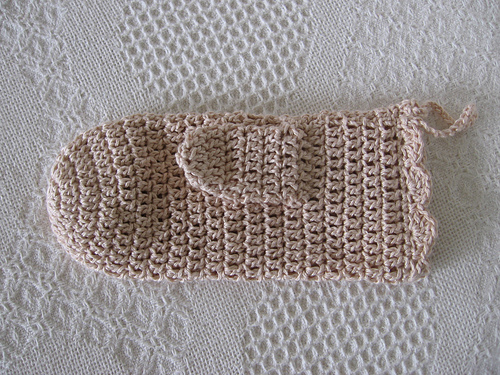 Bath Collection - Almond Double Crochet Bath Mitt photo 2