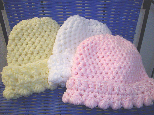 Puff Stitch Baby Hat
