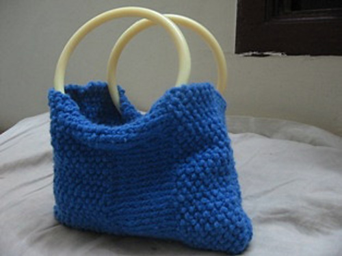 Lil Blue Knit Purse