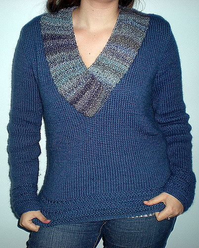 Deep Contrast Vee Tunic