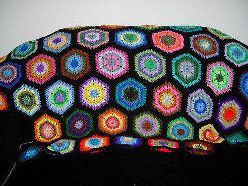 Hex Scrap Afghan