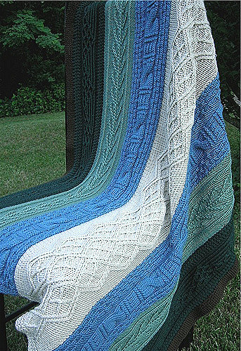 Walk in the Woods Cabled Baby Blanket