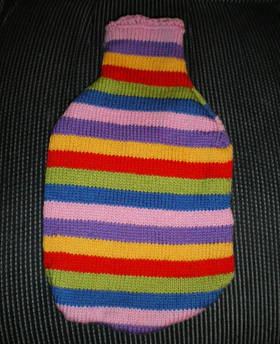Striped Hot Water Bottle Cover