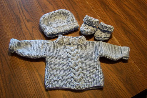 Cabled Baby Set #60604A photo 3
