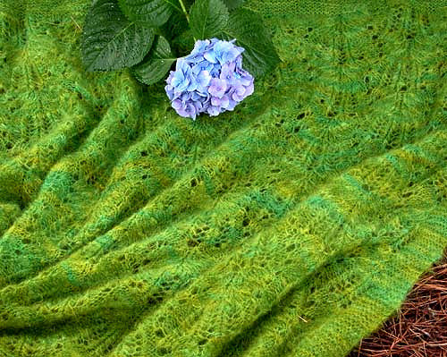 Frost Flowers/Boston Fern Shawl