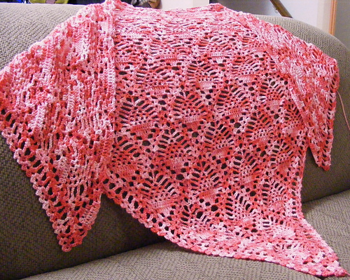 Bottom-Up Pineapple Shawl