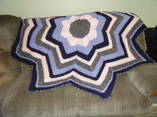 Ravelry: Little Boy Blue 8 Point Round Ripple Baby Afghan pattern by ...