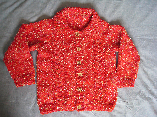 Cabled Cardigan with Hood or Collar