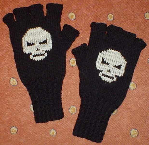 Fingerlinge mit Schädelmotiv