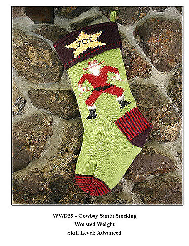 Cowboy Santa Stocking