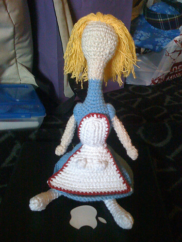 Alice in Wonderland amigurumi doll