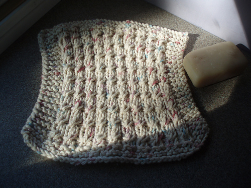 Cable Rib Dishcloth